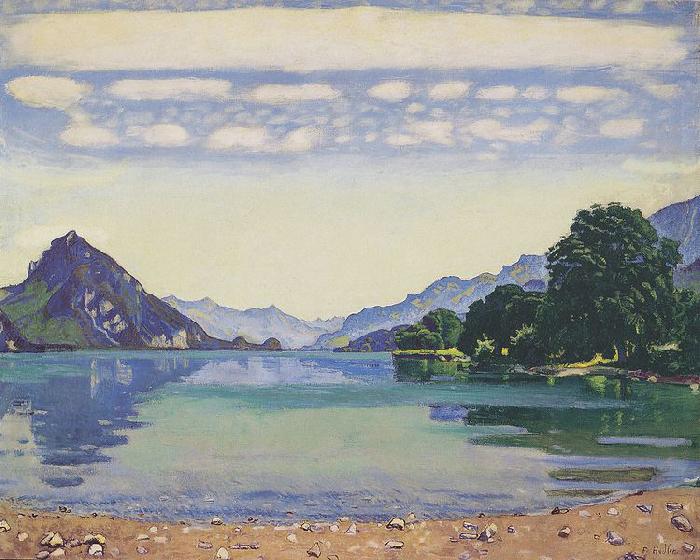 Ferdinand Hodler Der Thunersee von Lessigen aus